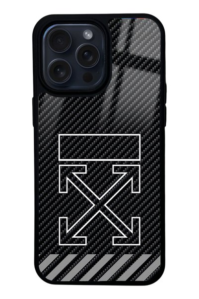 Spoyi iPhone 15 Pro Max White Design Glossy Phone Case