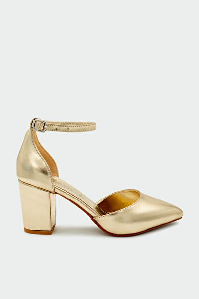 LAMİNTA حذاء فانيسا كلاسيك جولد النسائي ذو الكعب العالي