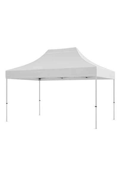 FOXMAG24 Μεταλλικό περίπτερο κήπου, λευκό, με αδιάβροχο σκελετό, 3x4.5 μέτρα,...