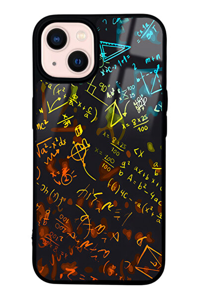 Spoyi iPhone 13 Matematik Tasarımlı Glossy Telefon Kılıfı