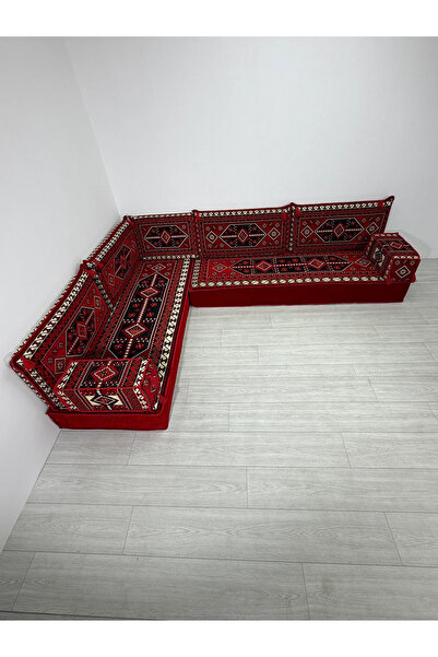 BAKIRÖZÜ HOME Şark Köşesi Takımı Sedir Modeli 9 Parça (20 CM MİNDER KALINLIĞI)