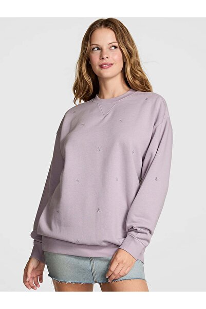 PİNK Ivy Oversize Bisiklet Yaka Sweatshirt