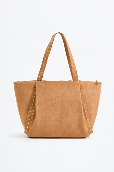 LEFTIES Suni süet torba shopper çanta