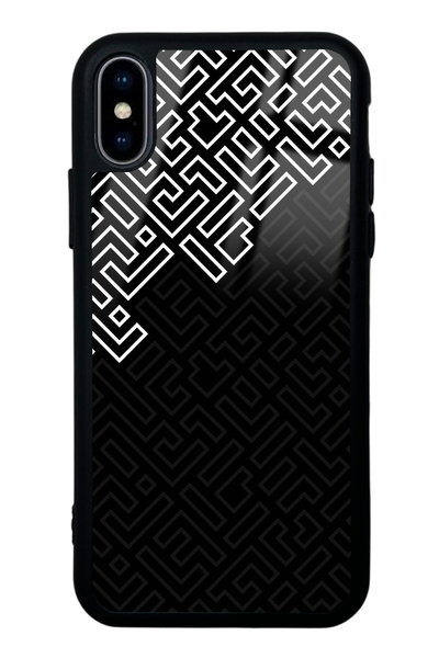 Spoyi حافظة هاتف iPhone X - Xs Cipher Path ذات تصميم لامع