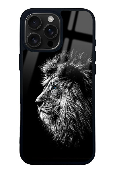 Spoyi iPhone 16 Pro Max Aslan Tasarımlı Glossy Telefon Kılıfı