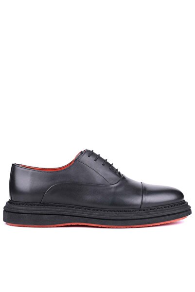 Shoetyle - Black Genuine Leather Lace-Up Men's Classic Shoes 250-2035