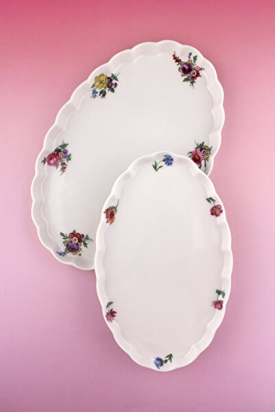 Bursa Porselen Dekor طبق بورسلين على شكل قارب من كارولين، مقاس 2