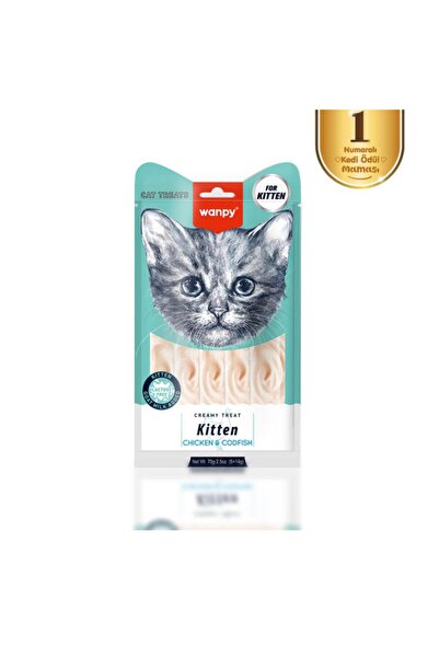 Wanpy Tavuklu & Morinalı Yavru Kedi Krema Ödülü 5×14 Gr