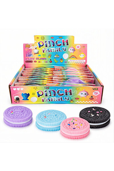 JML1 Set de jucării squishy, 16 piese, model biscuiți, 6cm, culori asortate, ...