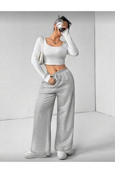 Le Vion Women's Wide Leg Sweatpants Loose Baggy Oversize High Waist Comfortab...