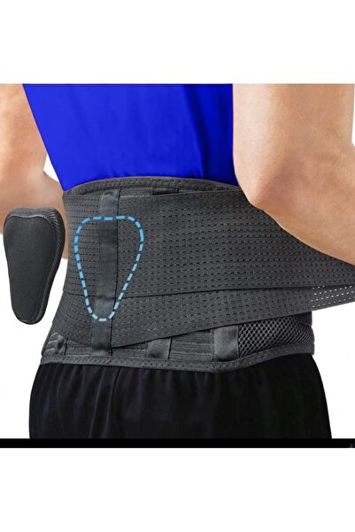 KRM دعامة ظهر قطنية للرجال والنساء - حزام دعم أسفل الظهر قابل للتعديل مع وساد...