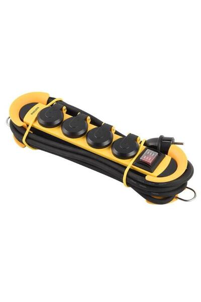 Philips Extension cord SPN5140YC, 4 sockets, 5 m (Black/Yellow)