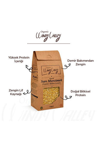 Organic Windy Valley Organik Sarı Mercimek 750 gr