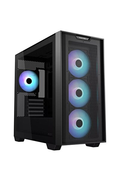 ASUS Carcasa A21 PLUS TG ARGB, Tempered Glass, Mini Tower (Negru)