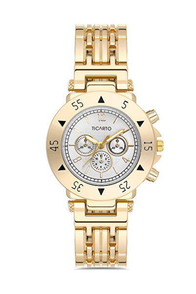 Ticarto Women's Gold Color Wrist Watch Tctss000404S0494