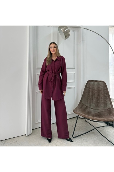 Kağanbutik Müslin Takım Mürdüm