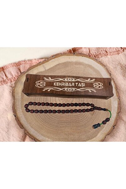 BEST PARTİ Best Special Wooden Boxed Squeeze Amber Prayer Beads Model-3