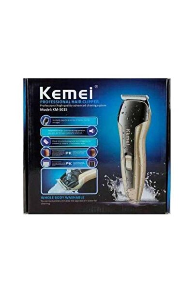 Kemei ماكينة تشذيب الشعر للاستخدام الرطب والجاف - لون ذهبي وردي وأسود - 19.8 سم