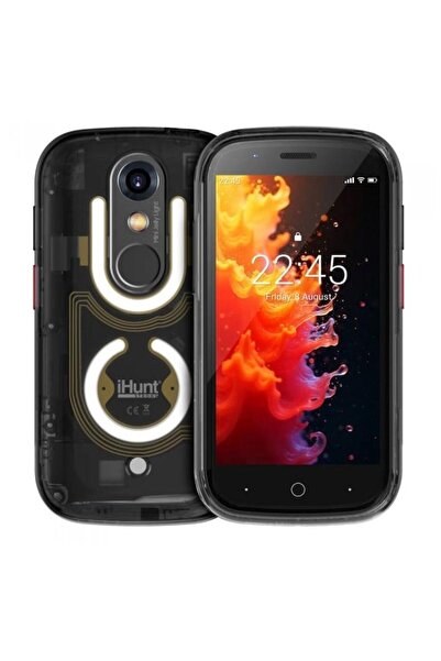 iHunt Мобилен телефон Mini Jelly Light, Две SIM карти, 4G (Черен)