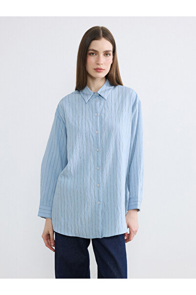 LC Waikiki Nevavm Striped Women's Shirt Tunic with a Difference