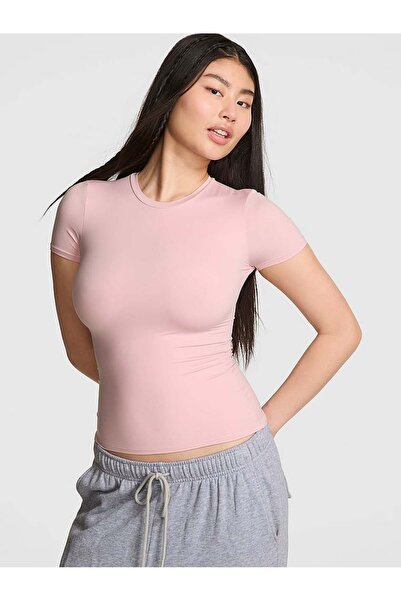PINK Base Esnek Kısa Kollu Tişört