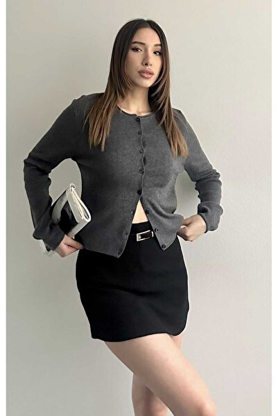 yeditepe fashion Wool Blend Basic Knitwear Cardigan