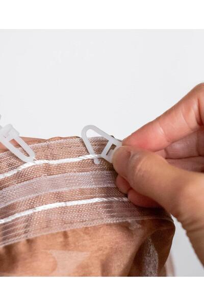 tafce Geçmeli Kilitli Perde Ve Tül Düğmesi Korniş Halkası 10 Adet