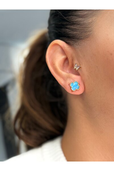 Butik أقراط من الفولاذ باللون الأزرق