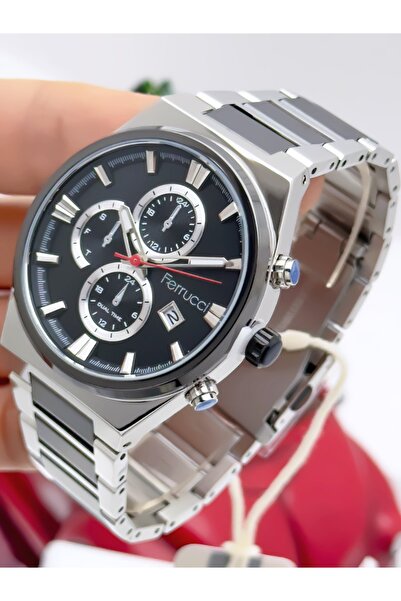 Ferrucci Men's Wristwatch with Steel Cord Function 3 Atm Waterproof with 2 Ye...