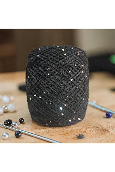 Kırlangıç Cotton Cotton & Sequin Mix Design Hand Knitting Yarn 140 Gr