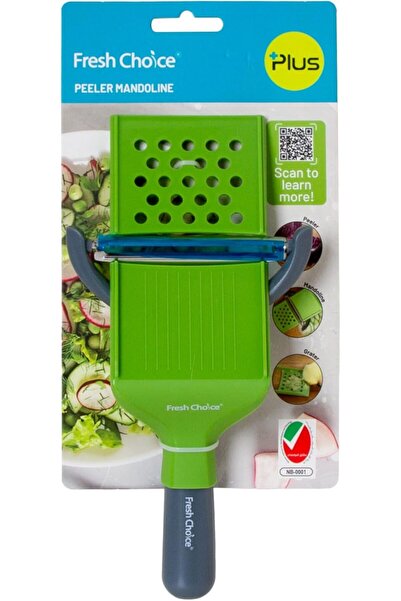 Fresh Choice مقشرة خضروات يابانية من الفولاذ المقاوم للصدأ مع شفرة لتقطيع وتق...