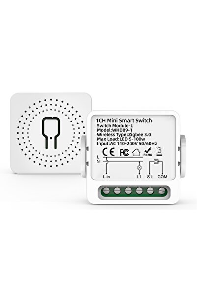 bilteknik Tuya ZigBee Neutral-Free 1ch Relay بدون محول طاقة محايد