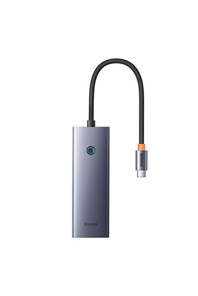 Baseus UltraJoy Lite Hub, 4 USB 3.0 Ports, RJ45, BCT Technology (Gray)