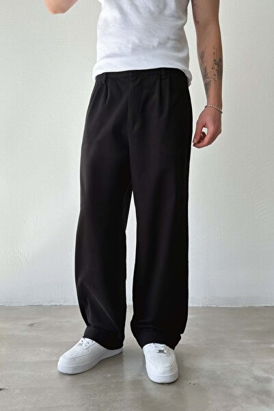 Flaw Wear بنطلون بوي فريند ذو طيات مزدوجة