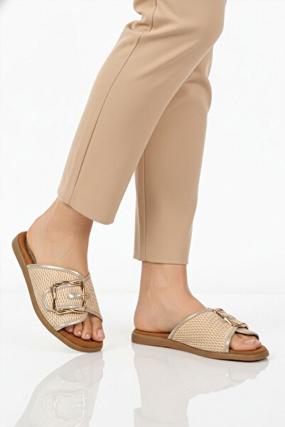 Pierre Cardin Beige Lightweight Women's Daily Slippers Pc-54776 Z