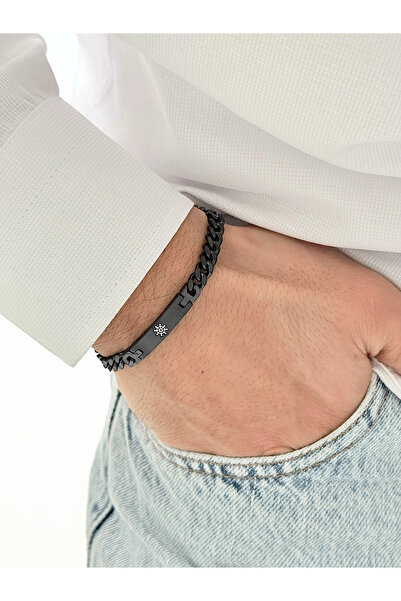 FERRO Black Steel Men's Bracelet Frj10174A-G 2 Year Warranty Gift Boxed