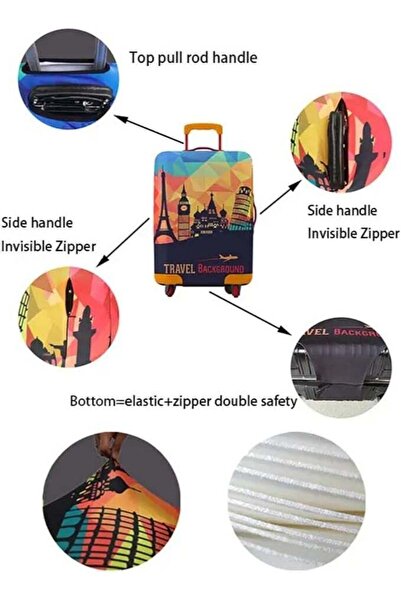Maanys Luggage Cover Protector, Spandex Suitcase Cover | Washable, Anti-Scratch Travel Gear for 18-3