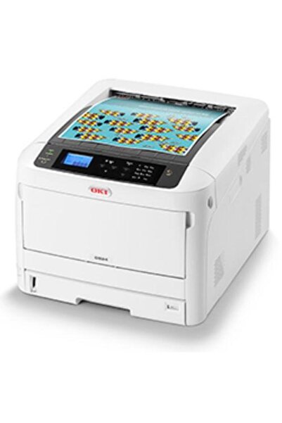 OKI Imprimanta laser color C824dn, A3, 26 ppm, Duplex, Retea (Alb/Negru)