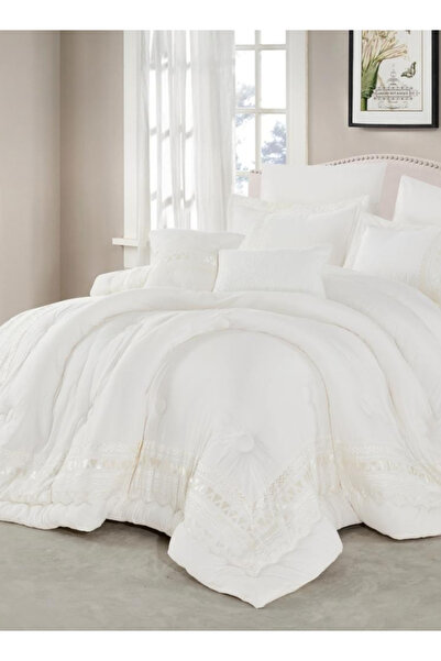 INREST Sila King Comforter Set 240 × 260 cm – Luxury 8 Pieces Microfiber Bedd...