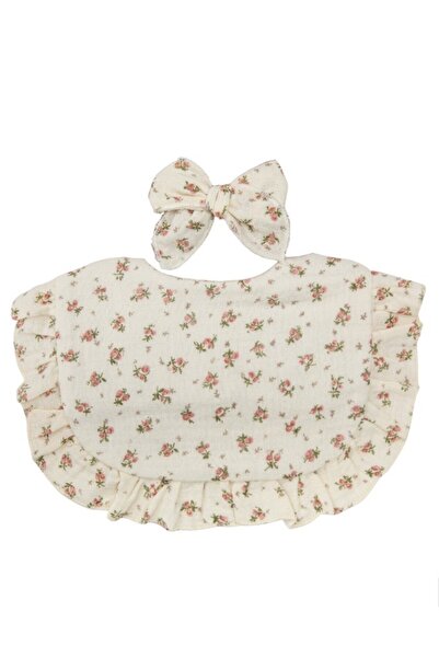 Bambimici -Bella Baby Bib Set for Babies - Flower Printed Beige - 0Y to 4Y