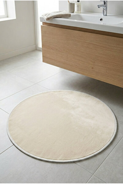 Zevahir Home Στρογγυλό χαλάκι μπάνιου πολλαπλών χρήσεων με αντιολισθητική βάσ...