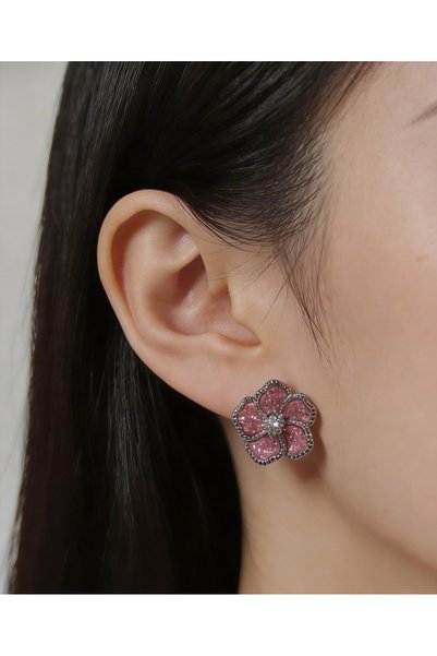 LABELRM Blush Majesty Flower Studs
