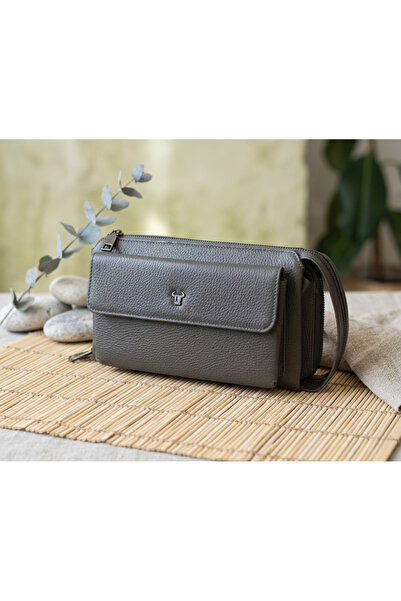 PASSTELL 100% Genuine Leather Unisex Hand Portfolio Wallet and Phone Holder H...