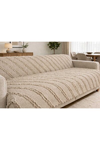 PEREN HOME Chenille Tassel Sofa Cover 175X215 cm - Sofa Bed Cover, Non-Slip, ...