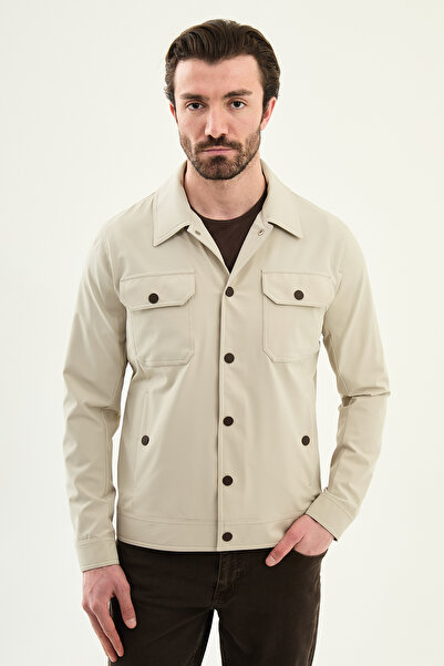 Mcr Ανδρικό παλτό με ίσια εφαρμογή, πέτο και πλαϊνές τσέπες - 39664.26Y