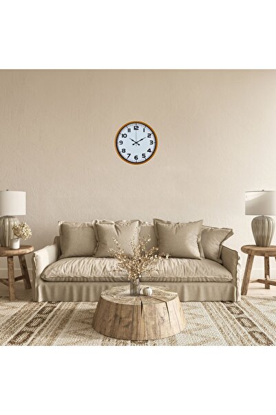 Leyaton ساعة حائط أنيقة من إيليت أورانج مقاس 36 سم RVRYT-RS345