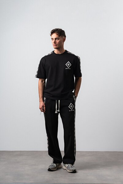 Respire Men's Far from Basic Stripe Detailed Regular Fit T-Shirt Trousers Set...