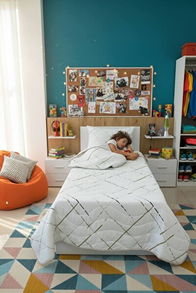 Sudemhome طقم غطاء سرير مبطن مزدوج الجوانب لغرفة الأطفال الصغار