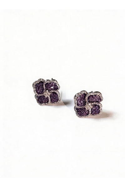 LABELRM Majestic Violet Petal Studs