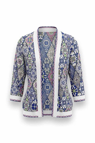 On Fashion Women's Ethnic Ribbed Multicolor Cardigan